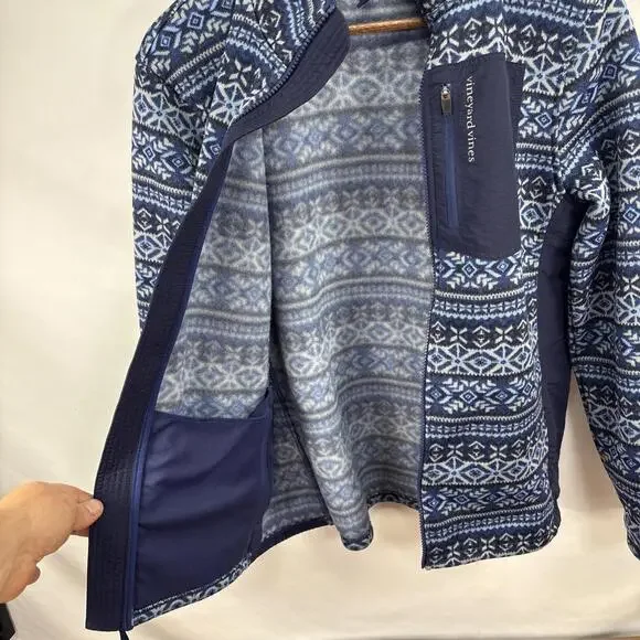 Kid’s Vineyard Vines Fair Isle Jacket Size XL 18 - Picture 6 of 12